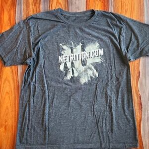 Super Soft, Men's Netrition Shirt, XL, Gray, Short Sleeves